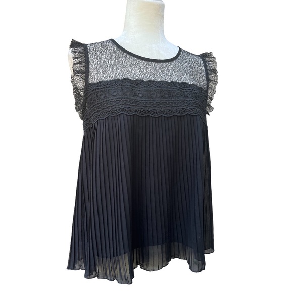 ZARA Pleated Baby Doll Top | Medium - Picture 3 of 9